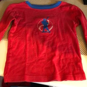 Baseball pj shirt/pants set